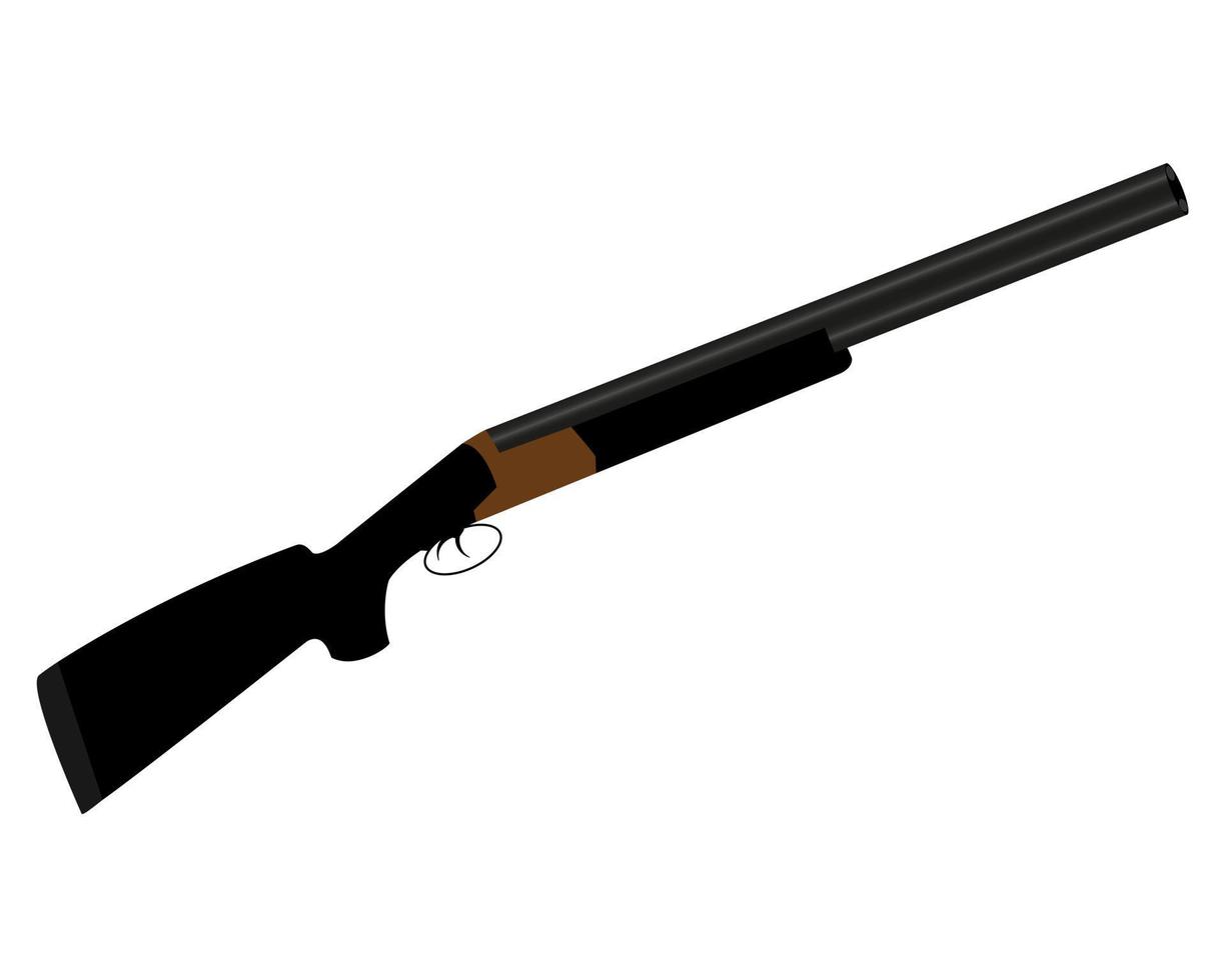 rifle de caza para la caza de animales en un fondo blanco vector
