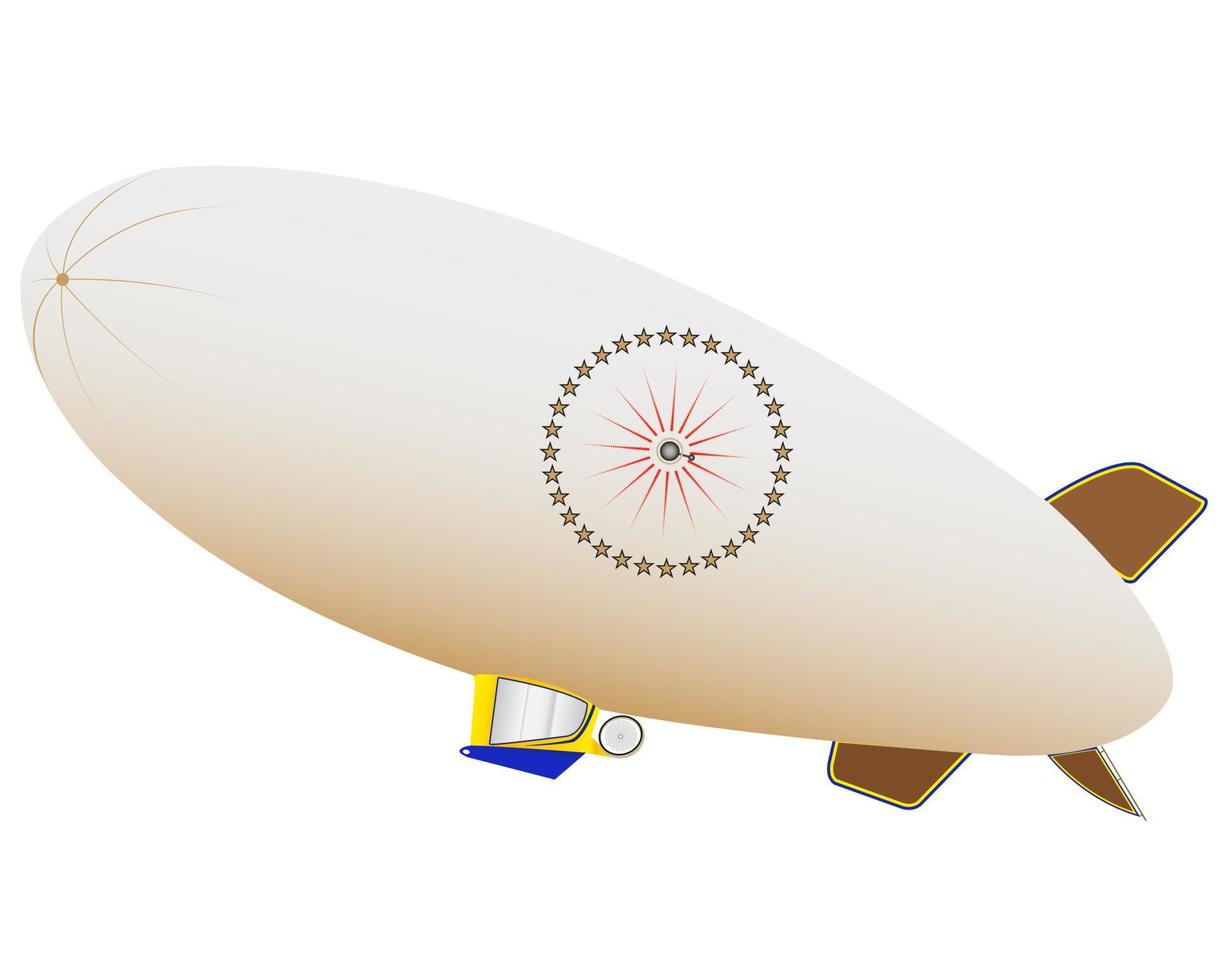 airship for air travel on a white background vector