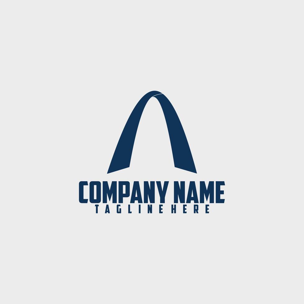 idea de diseño de logotipo de empresa vectorial simple y moderna con forma abstracta vector