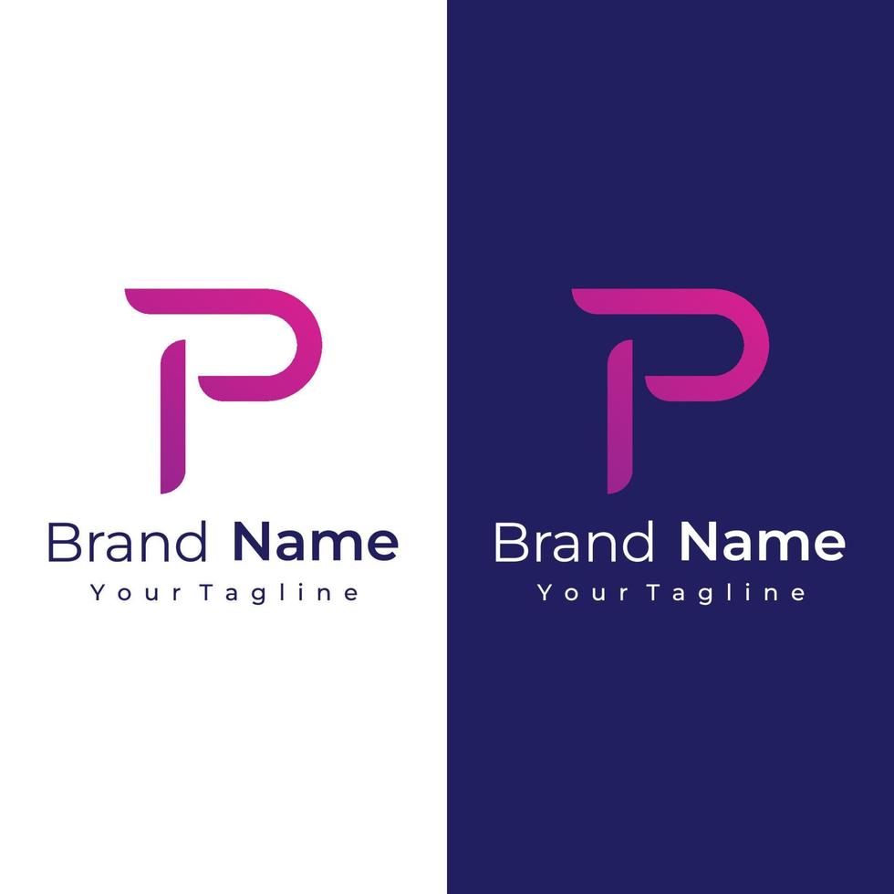 Abstract Logo design element initial letter P monogram. Luxurious, elegant and minimalist symbol. Logo can be used for brand, identity and others. vector