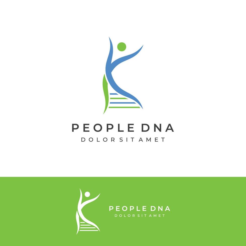 Logo design template DNA elements. Bio tech, DNA people, bio DNA, DNA spirals. Logos can be for science, pharmacy and medical. vector