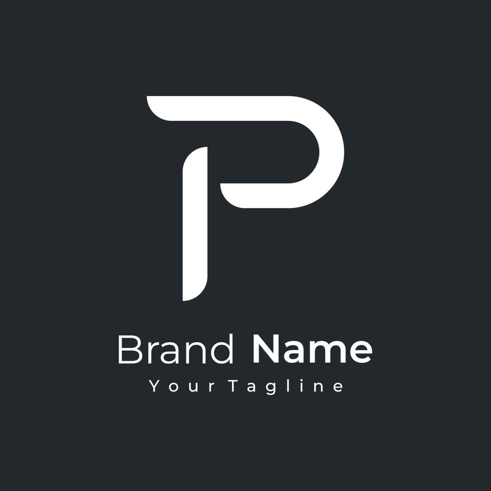 Abstract Logo design element initial letter P monogram. Luxurious, elegant and minimalist symbol. Logo can be used for brand, identity and others. vector