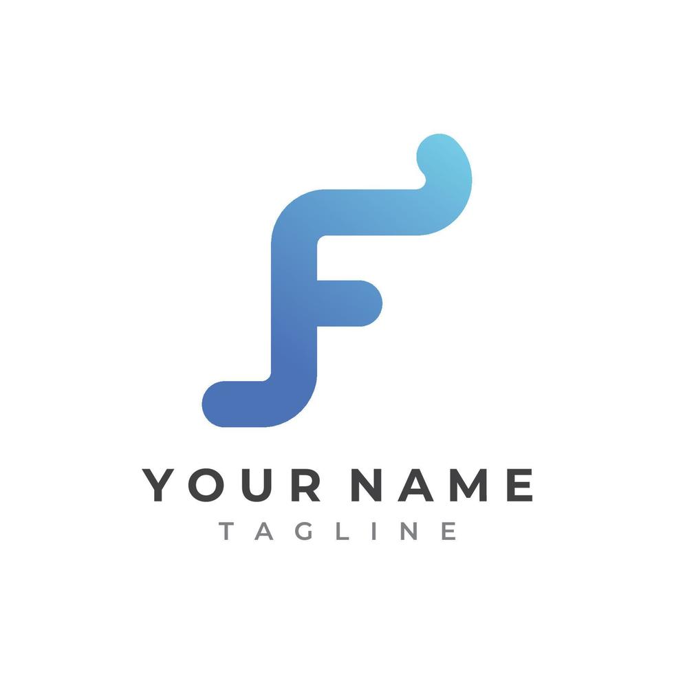Logo design abstract template element initial letter F geometric shape. Minimalist and modern F Logo design. Logo can be used for branding and business cards. vector