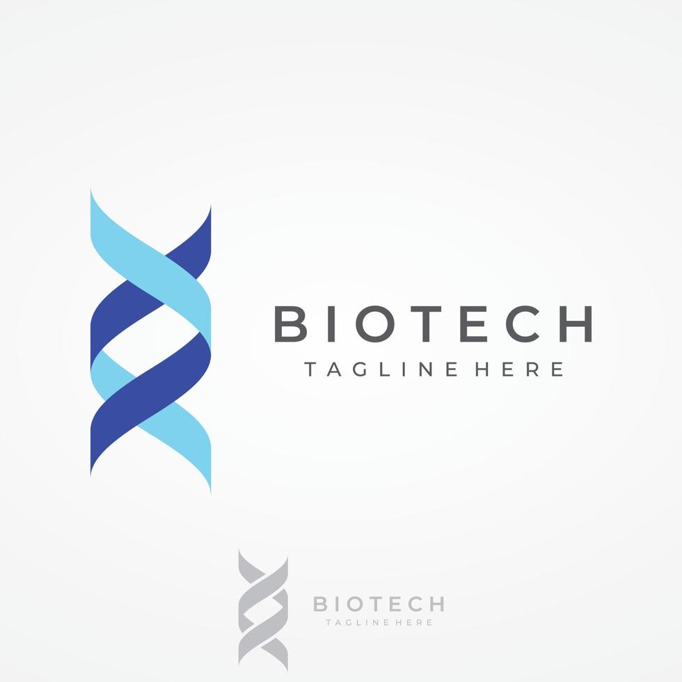 elementos de ADN de plantilla de diseño de logotipo. biotecnología, gente de adn, bioadn, espirales de adn. los logotipos pueden ser para ciencia, farmacia y medicina. vector