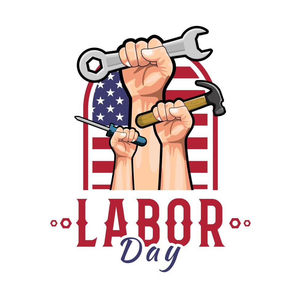 labor day celebration greeting template design for social media post vector
