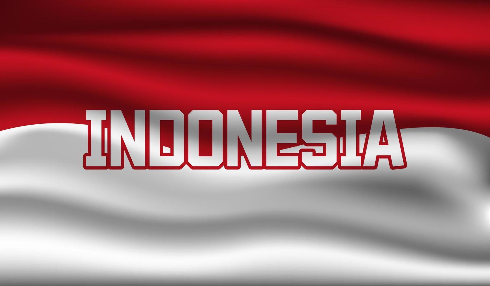 Indonesia flag fabric texture realistic background template design vector