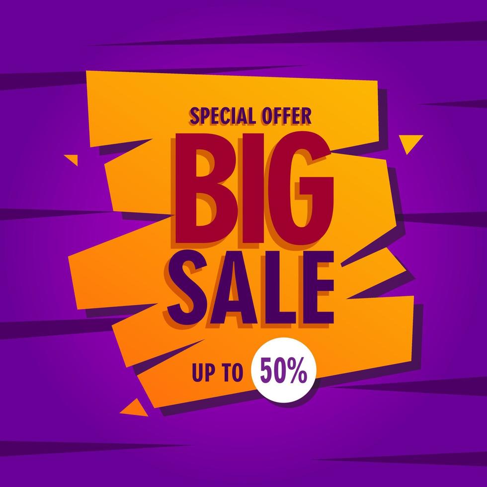 Big Sale Banner Promotion Background vector