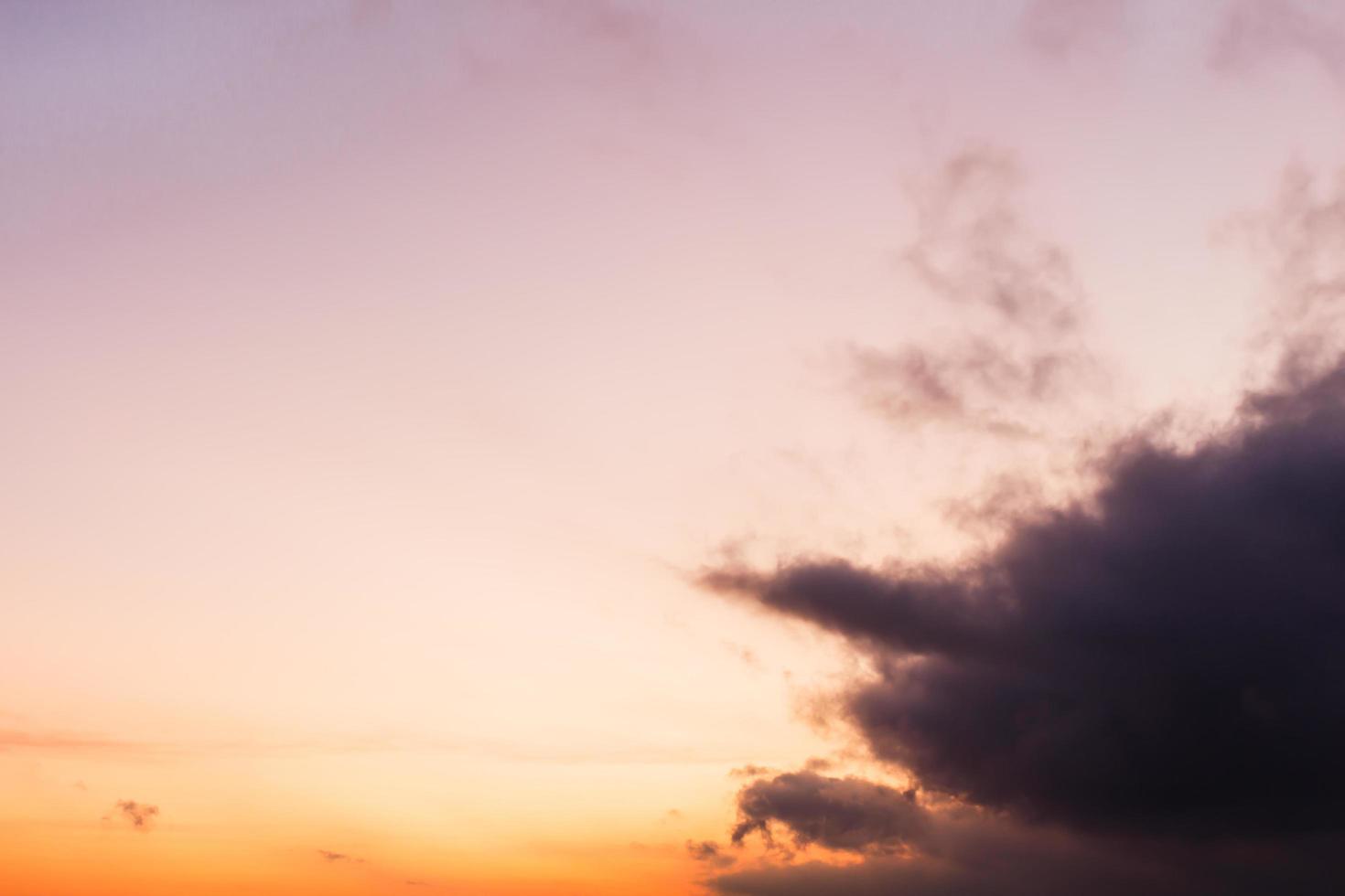 Sunset on the evening sky photo