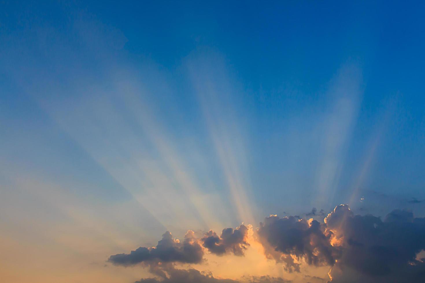 sky with clouds in the evening photo