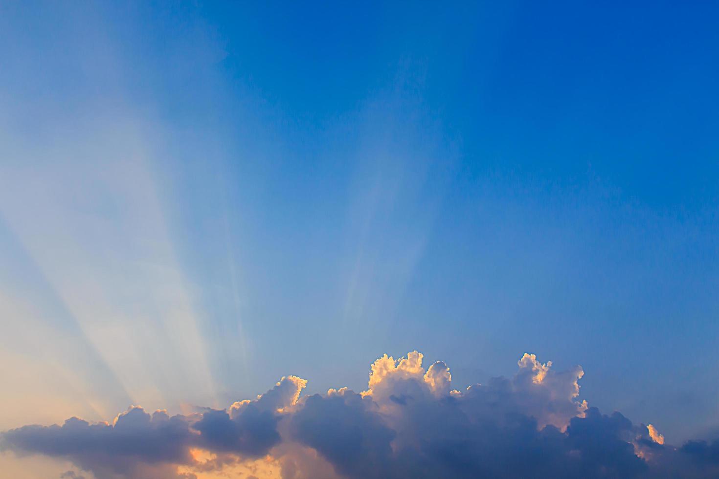 sky with clouds in the evening photo