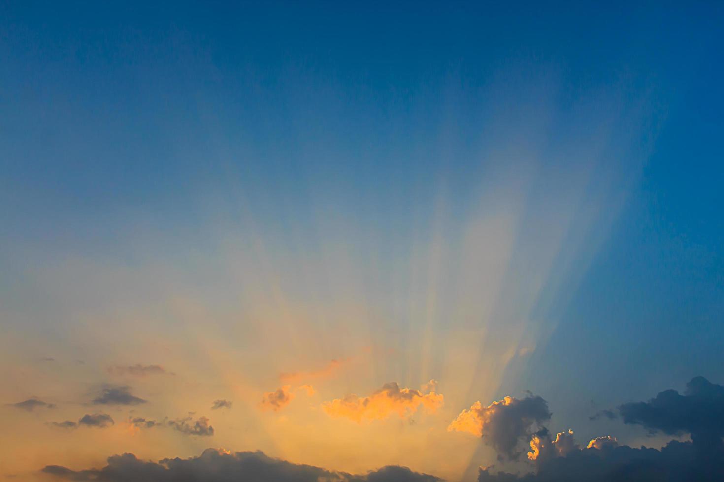 sky with clouds in the evening photo