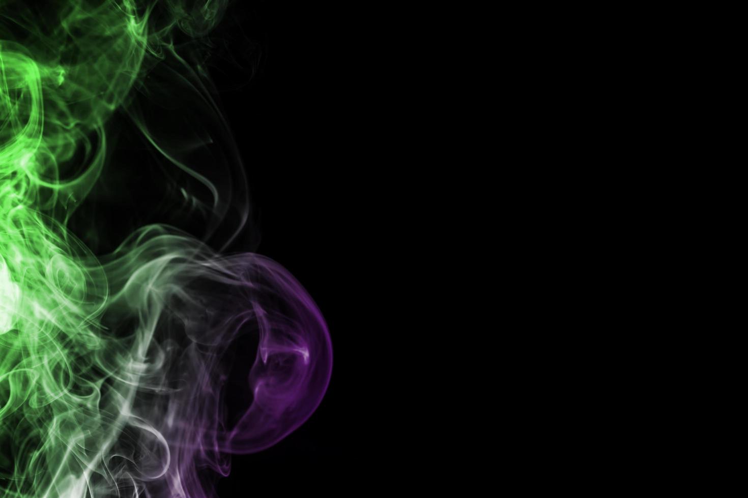 colored smoke isolated on white background photo