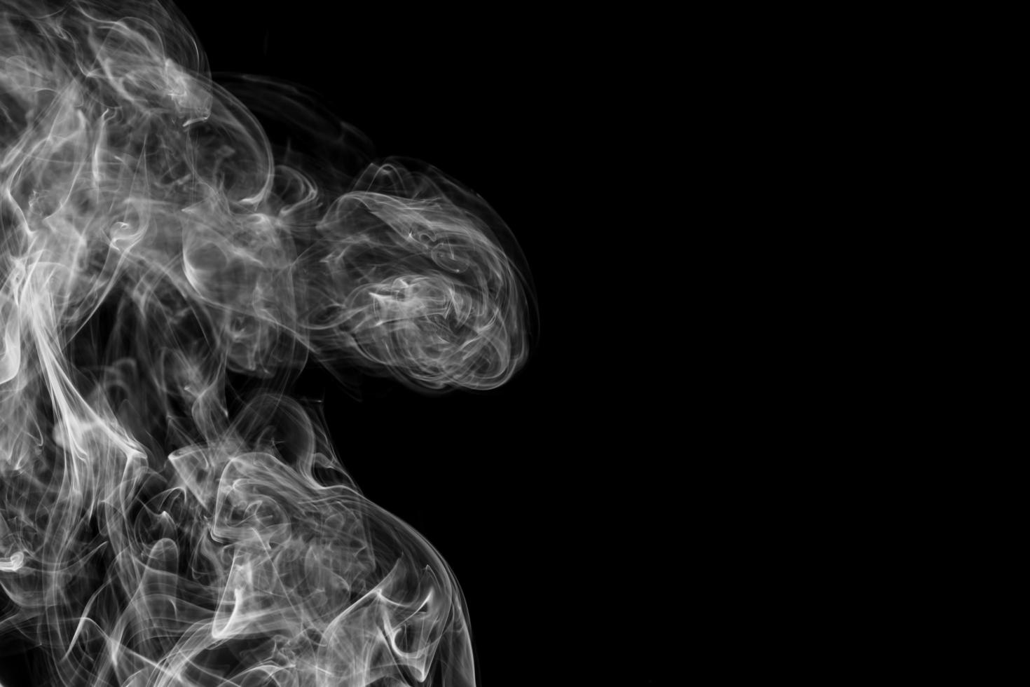 colored smoke isolated on white background photo
