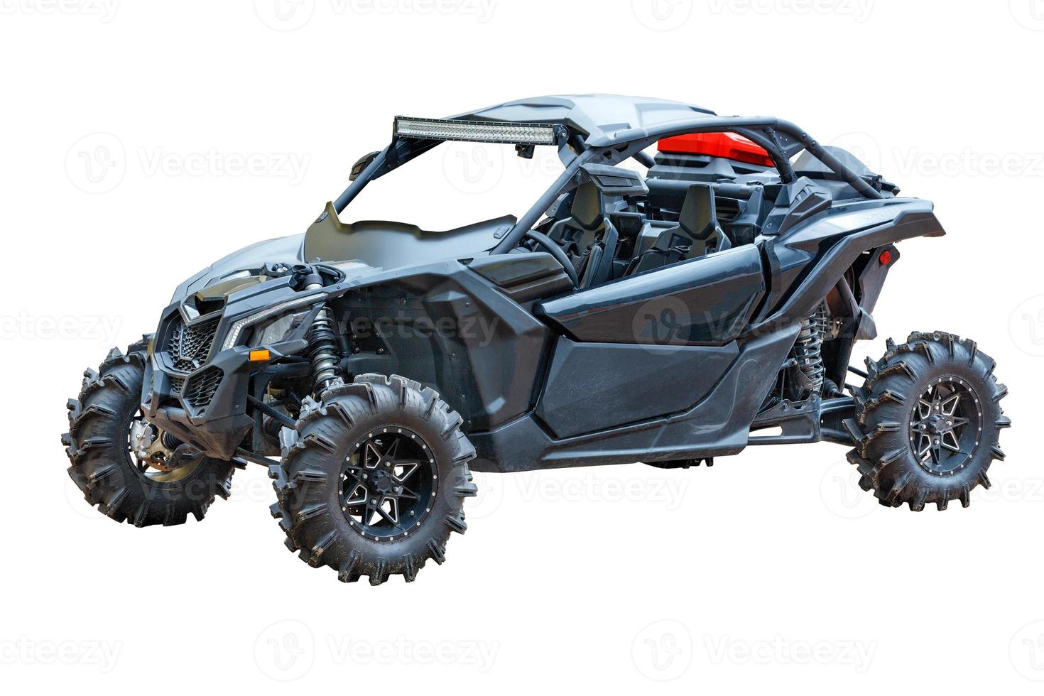 Offroad karting with a powerful wheelbase and suspension. Isolated on white. 28.09.2021. Kyiv. Ukraine photo