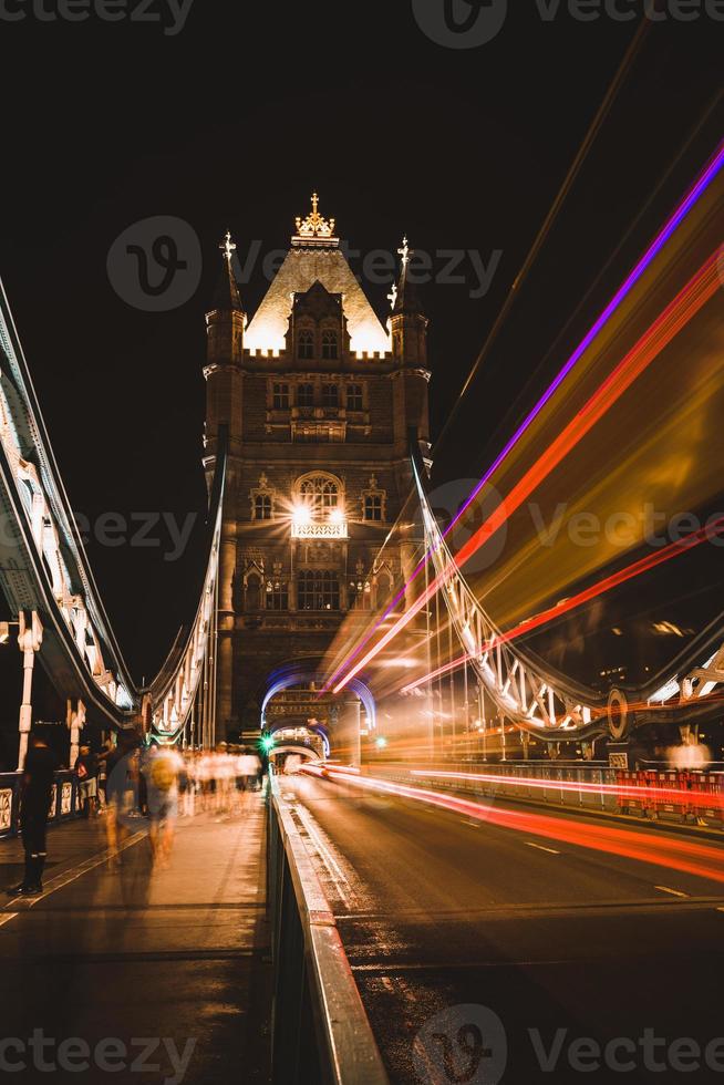 Tower Bridge at night, London photo