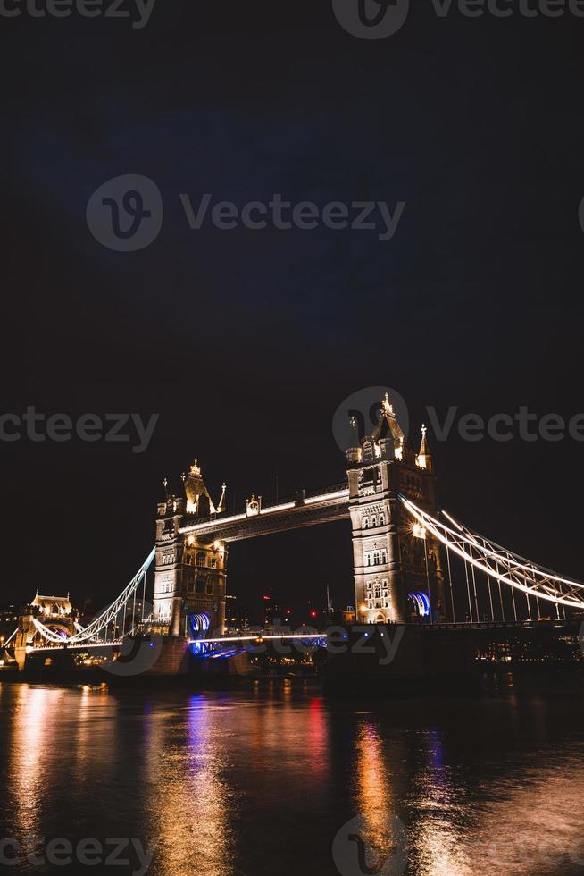 Tower Bridge at night, London photo