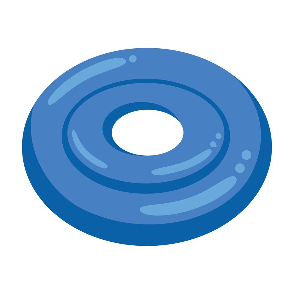 anillo azul inflable vector