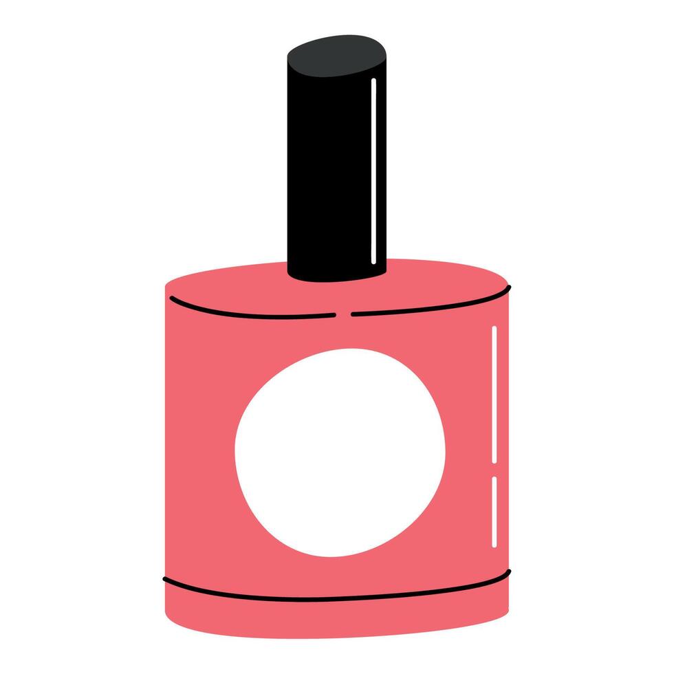 esmalte de uñas color rojo vector