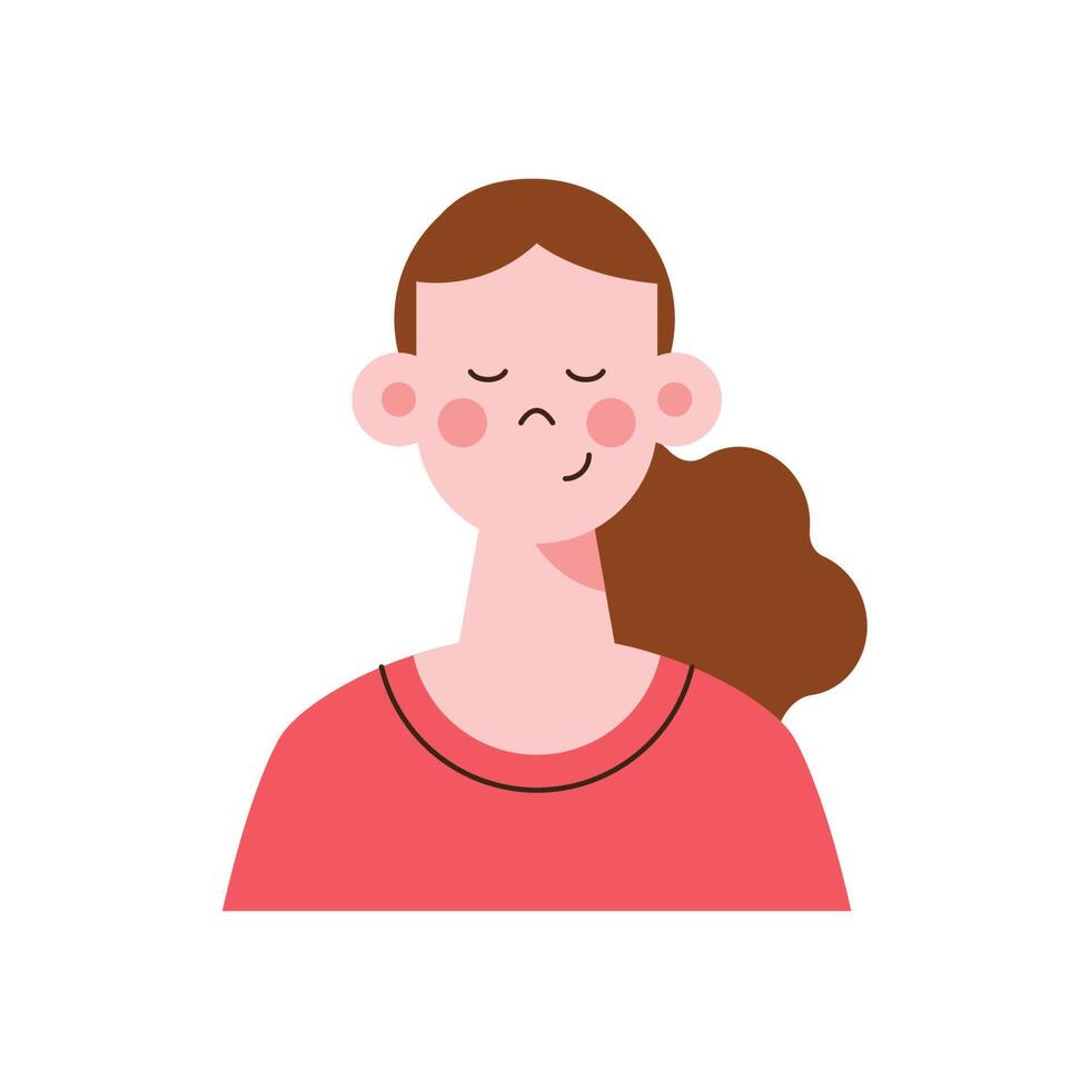 avatar de mujer joven vector