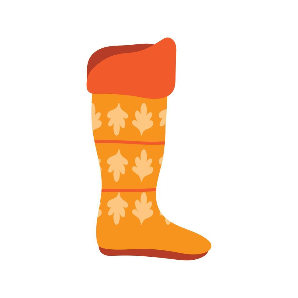 autumn seasonal boot vector