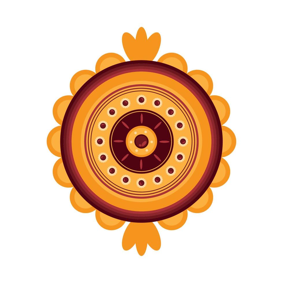 orange raksha bandhan bracelet vector