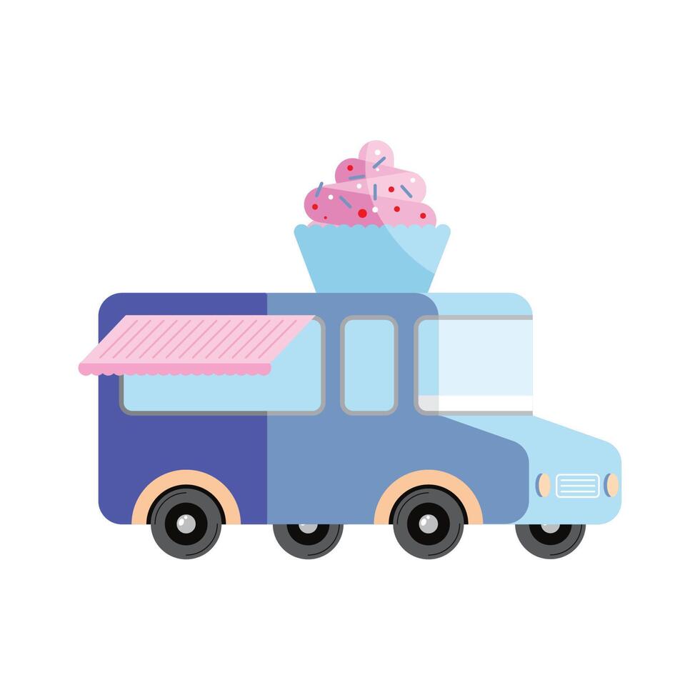 ice cream truck vector