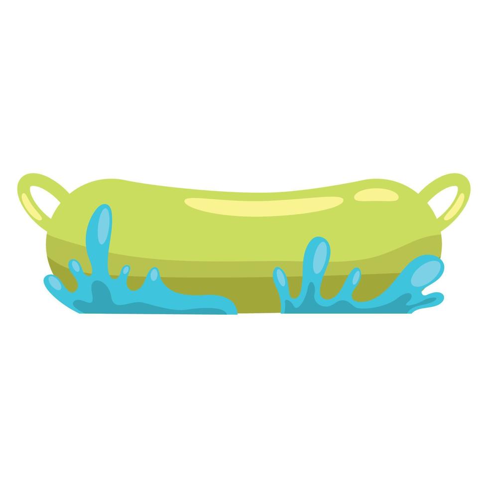 green inflatable floating vector