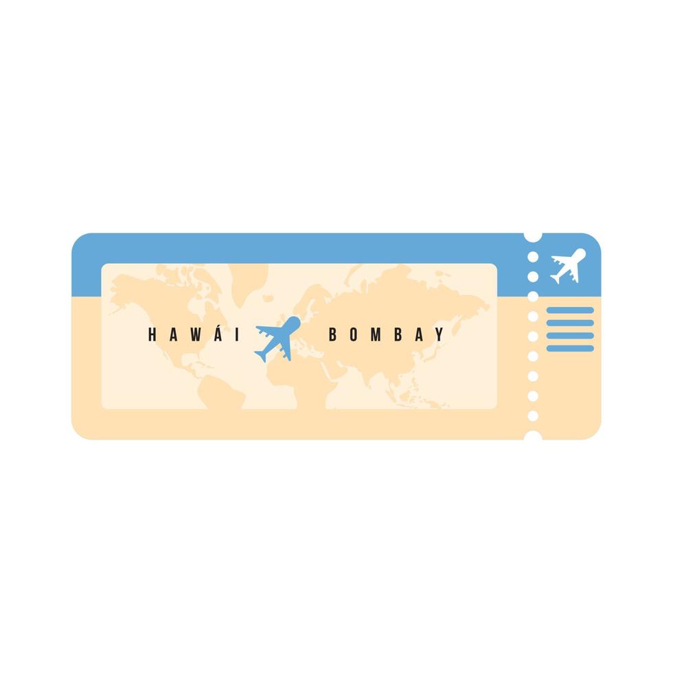 ticket flight travel vector