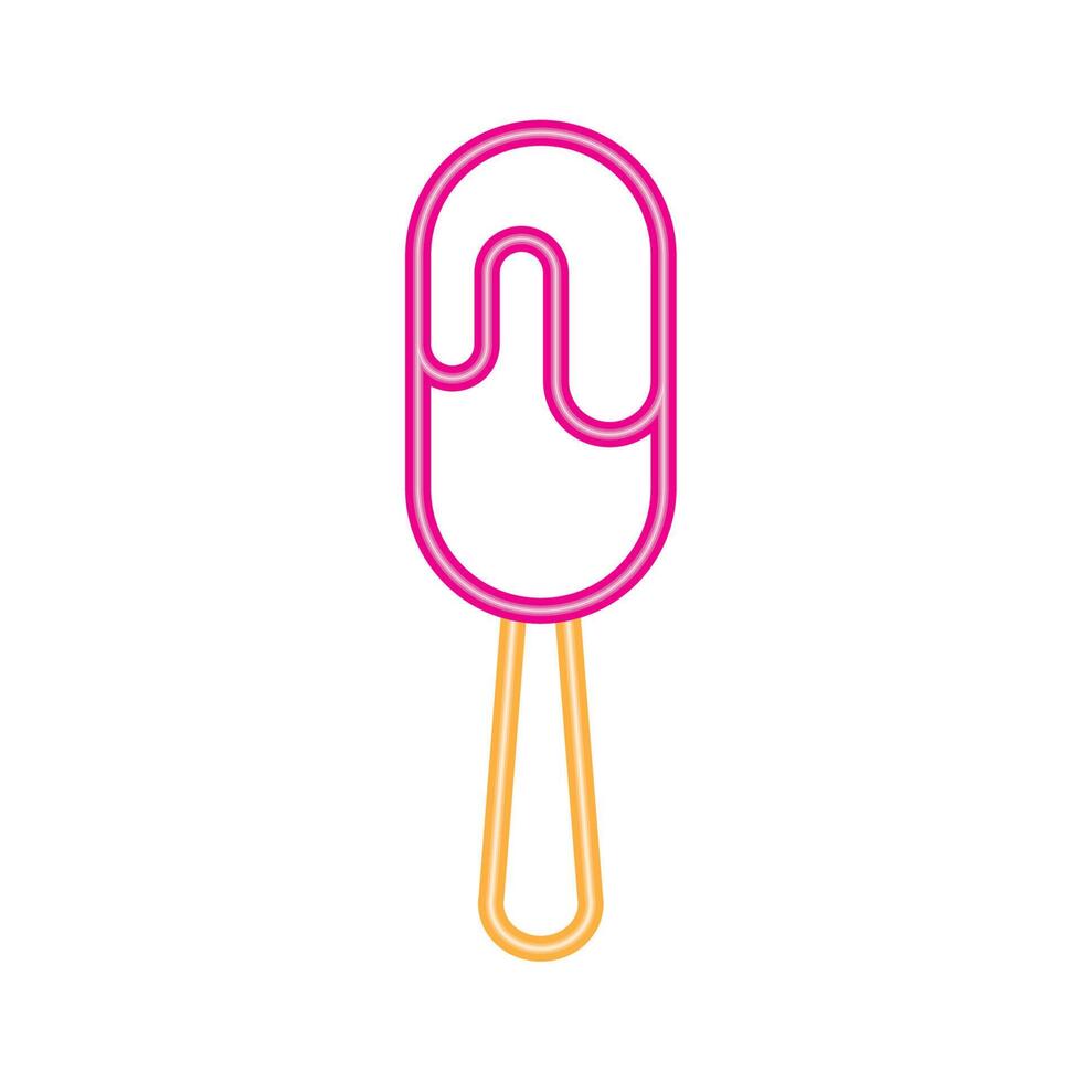 ice cream neon light style vector