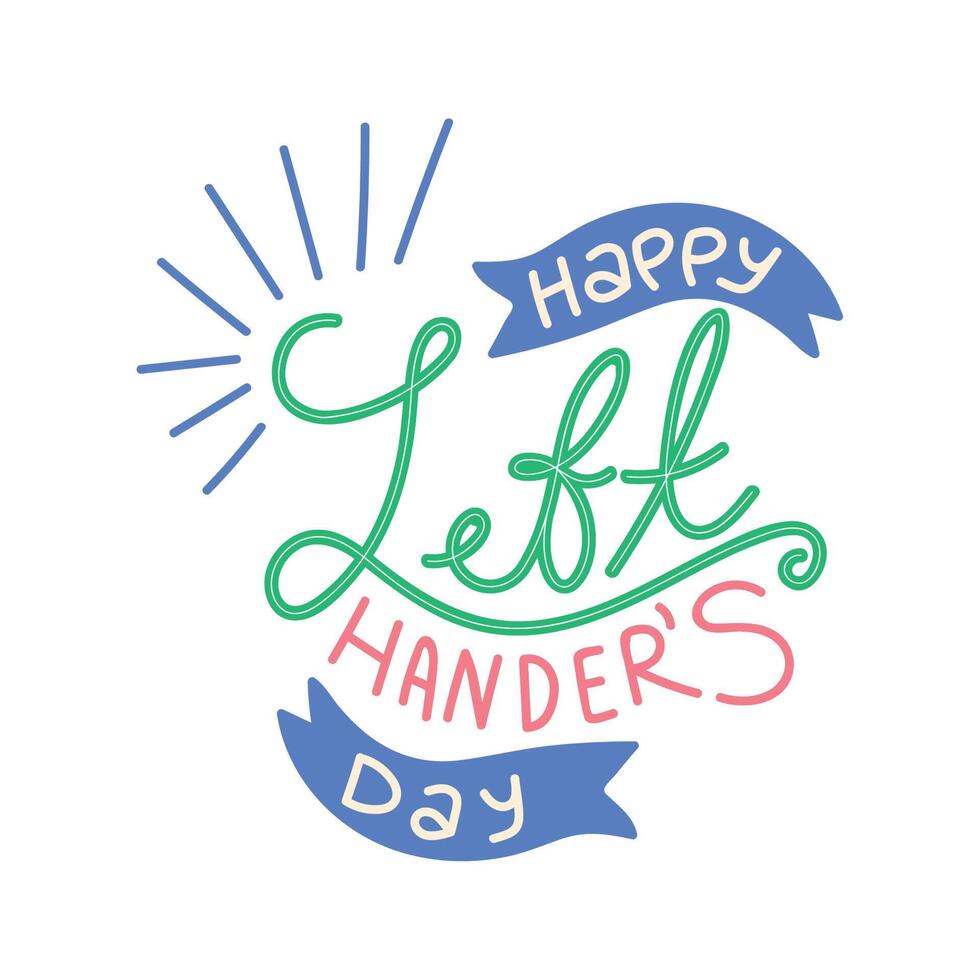 happy left handers day 11146181 Vector Art at Vecteezy