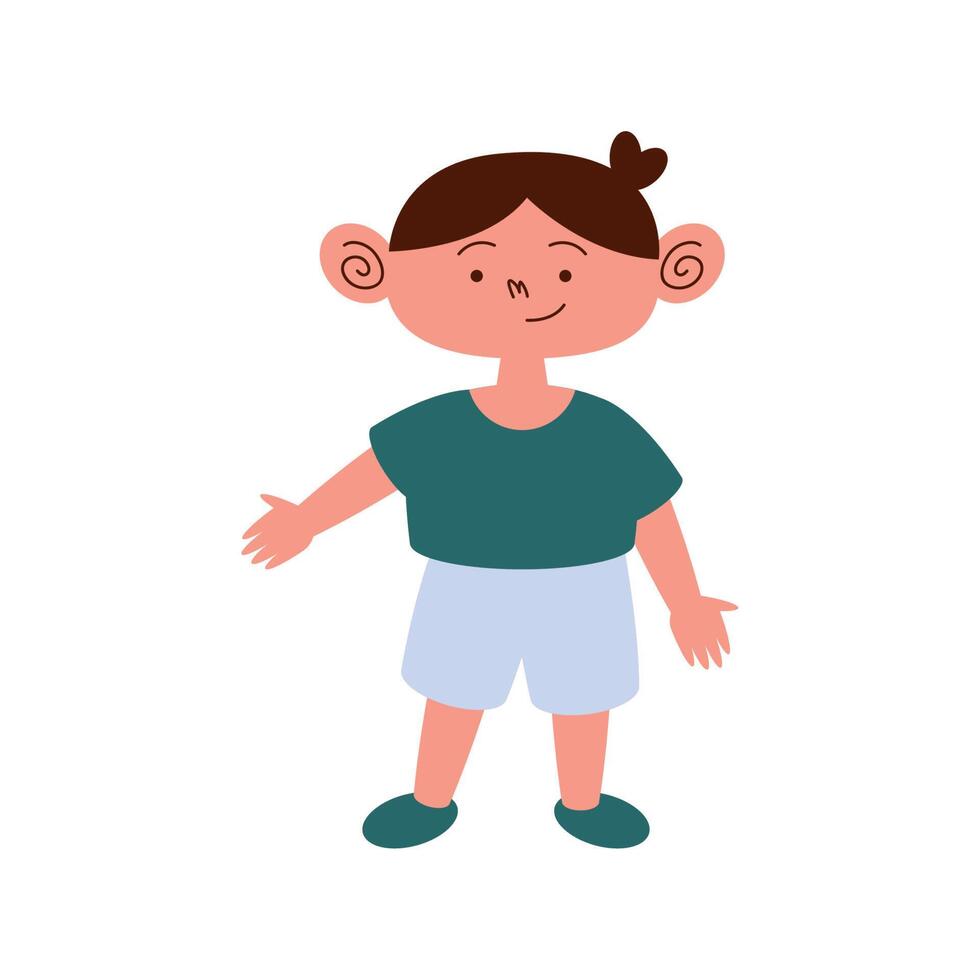 little boy standing vector