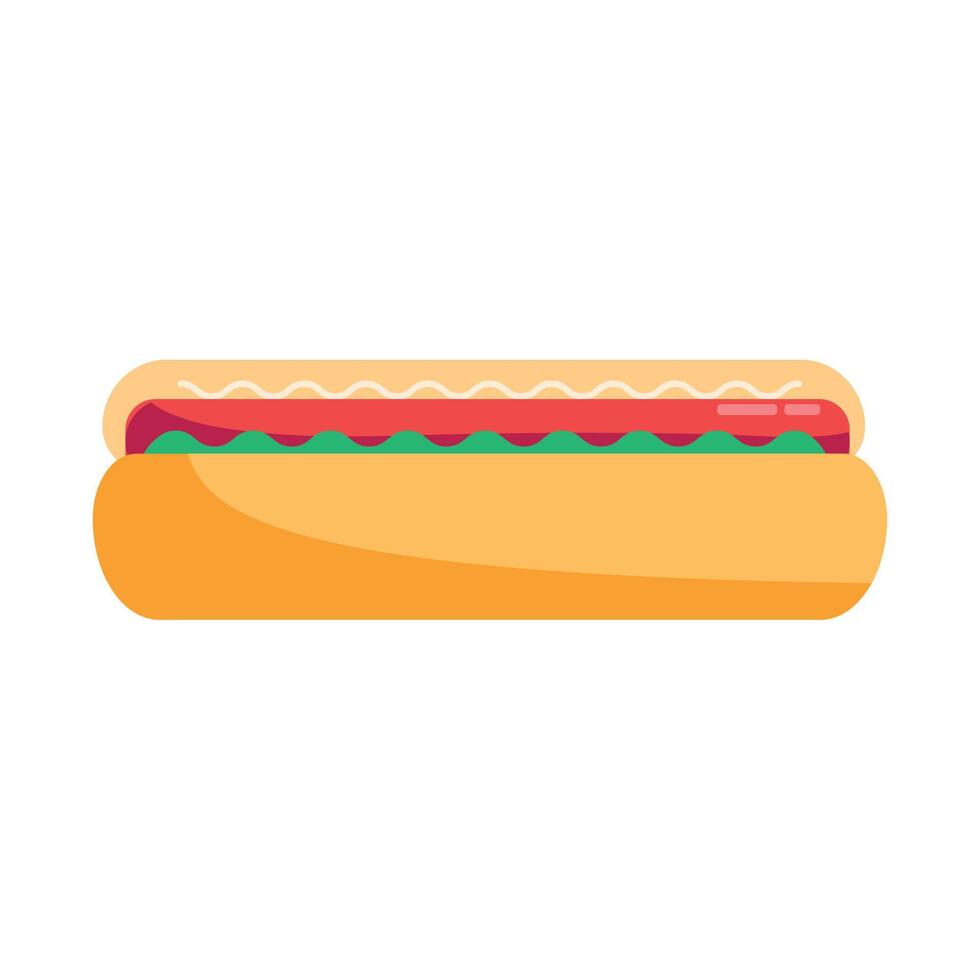 comida rápida de hot dog vector