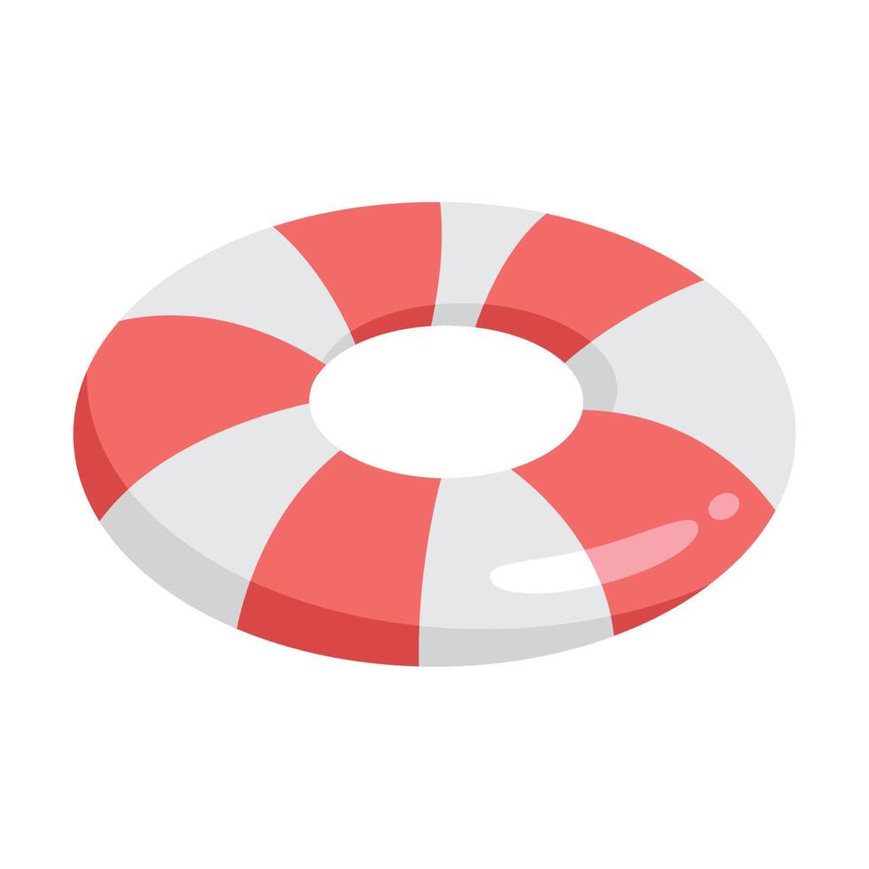 striped float ring inflatable vector