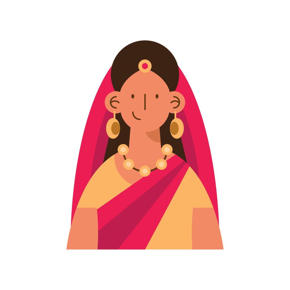 indian elegant woman vector