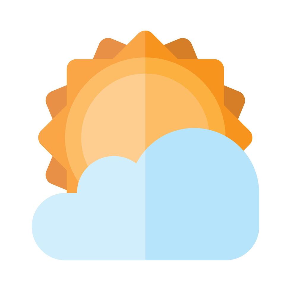 sun in cloud vector