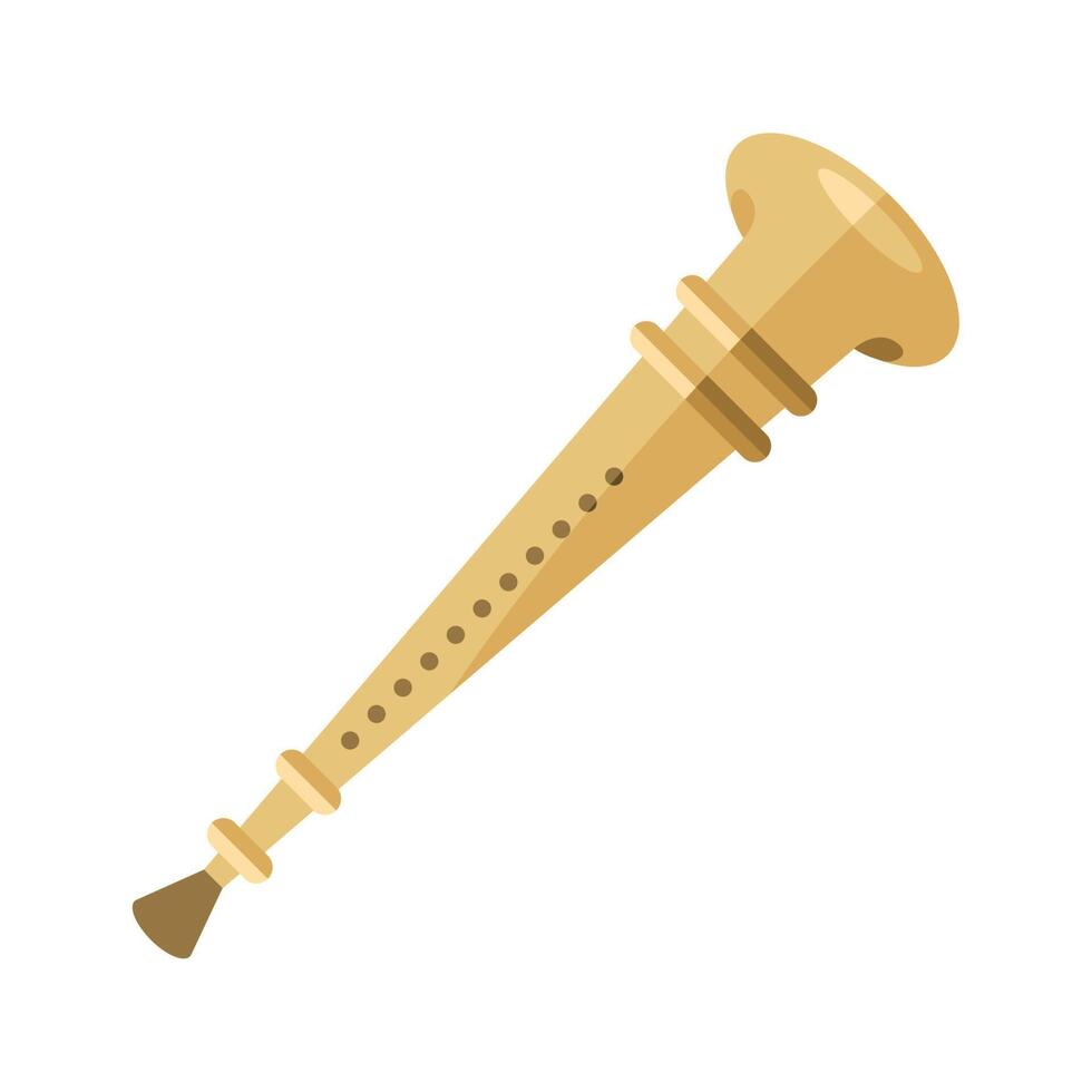 indian flute instrument vector