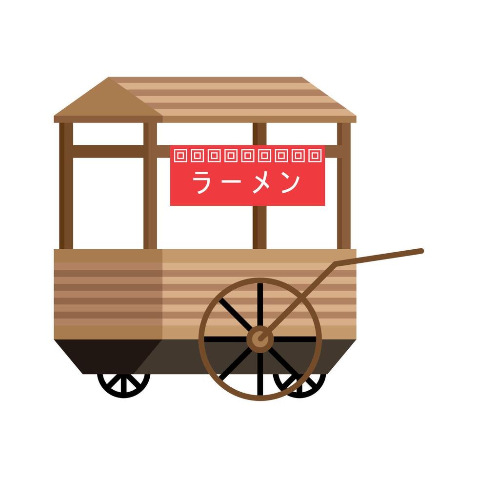 japanese food kiosk vector