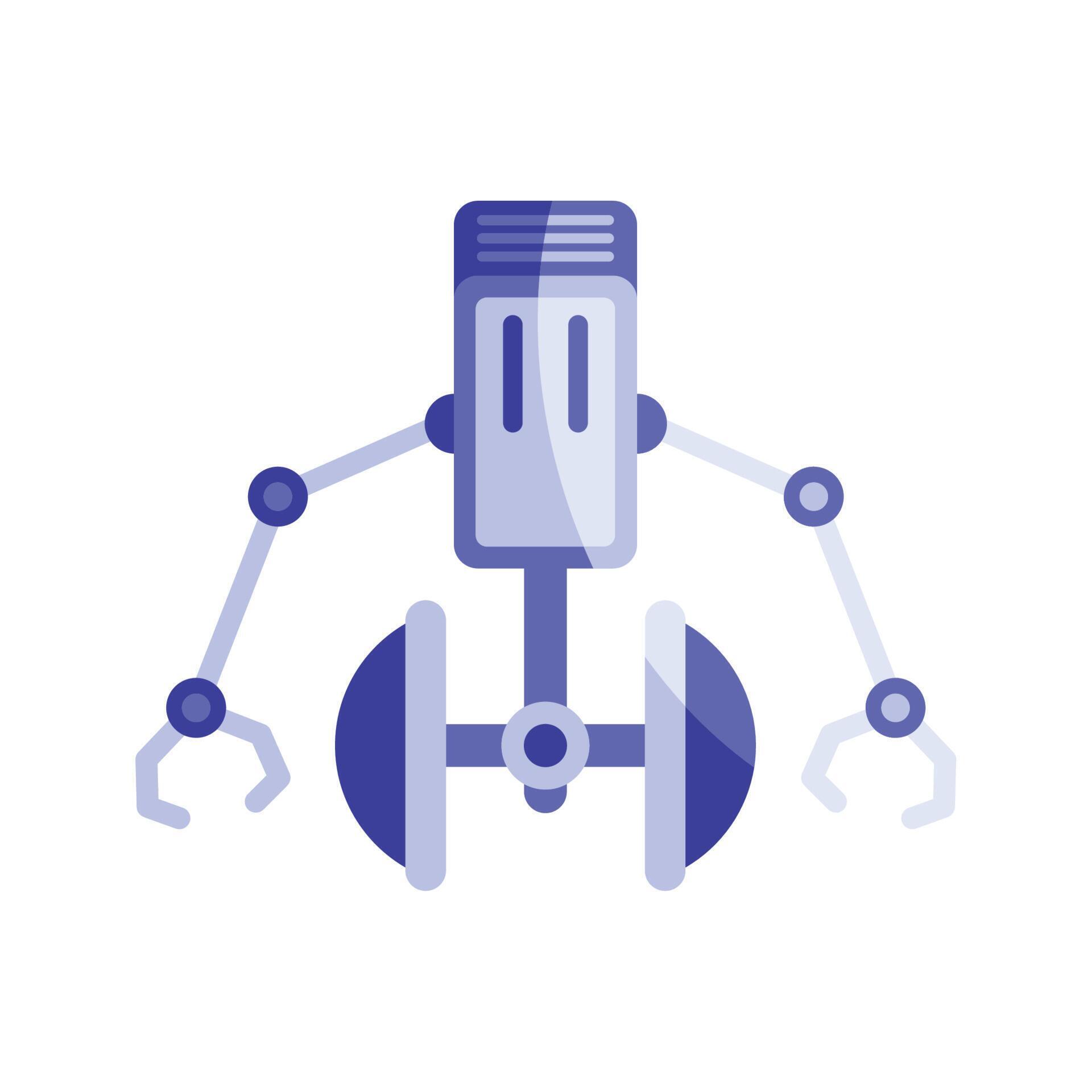 purple robot with wheels 11146336 Vector Art at Vecteezy