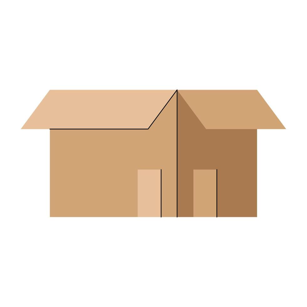 box carton pack vector