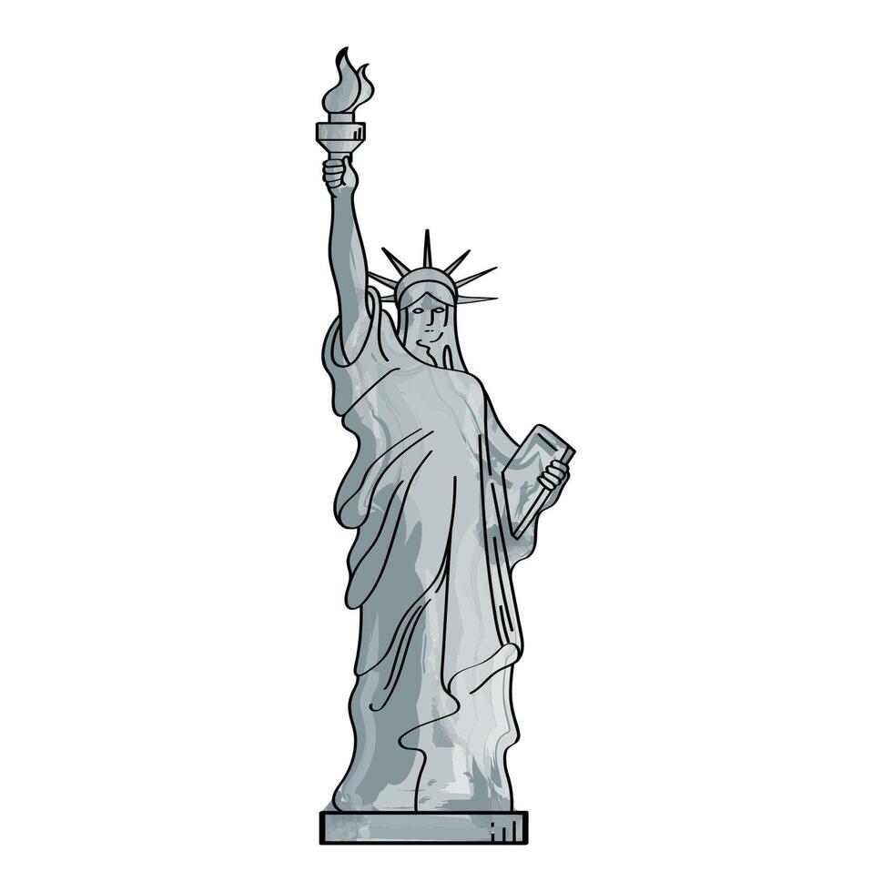 usa liberty statue vector