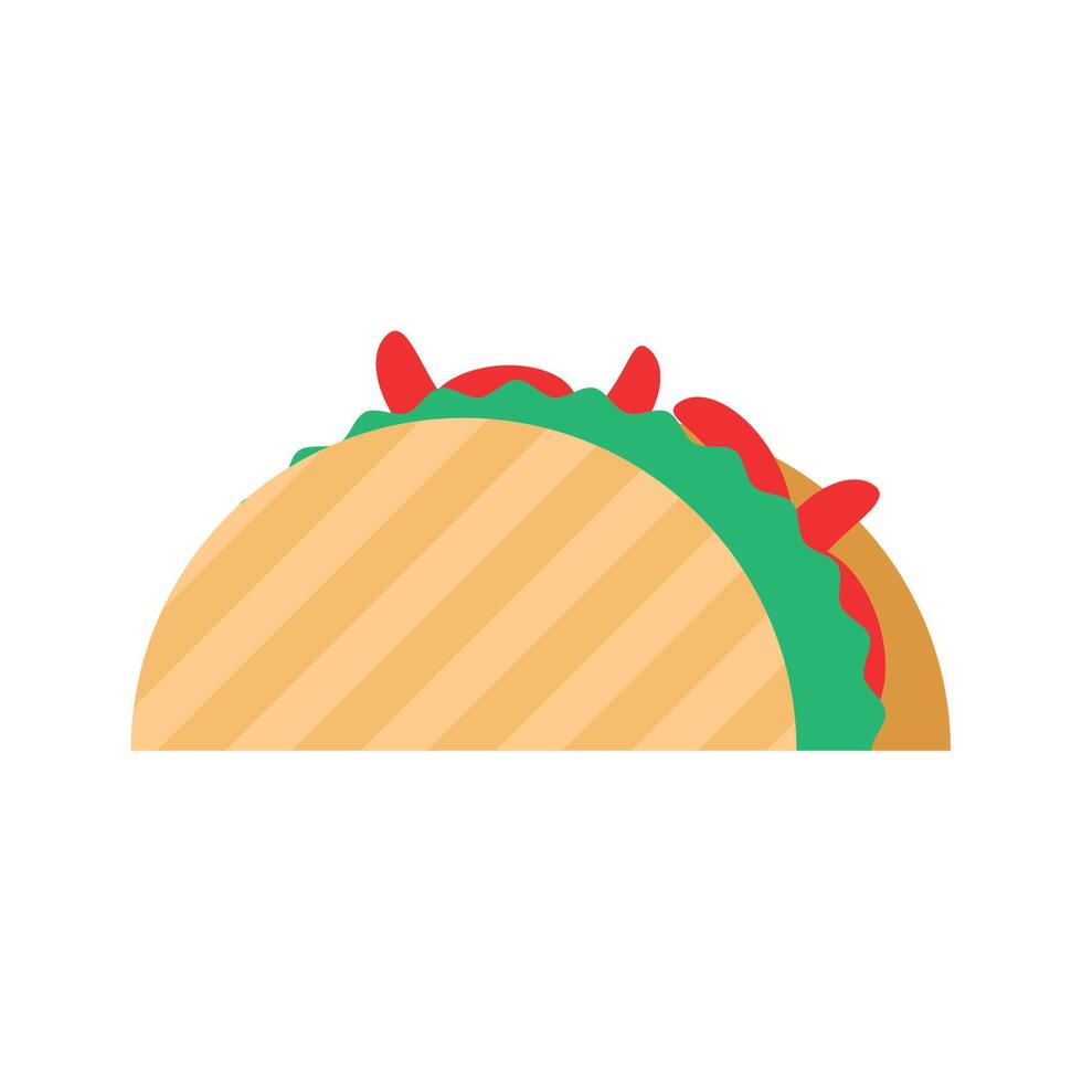 delicioso taco mexicano vector