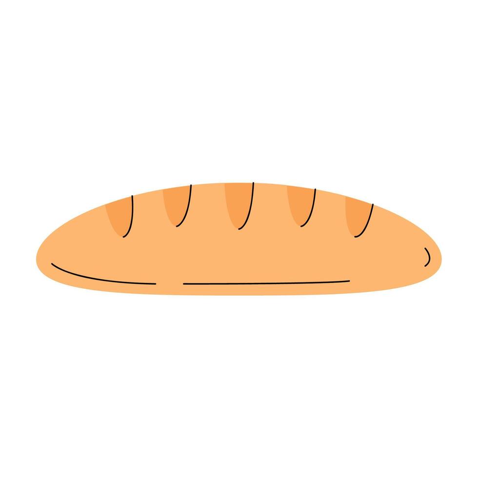 fresh bread food vector