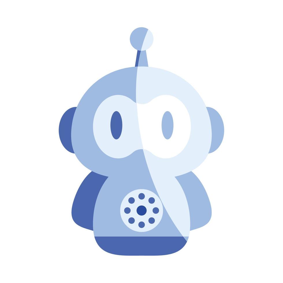 little blue robot vector