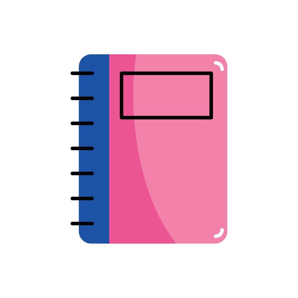 pink notebook supply vector