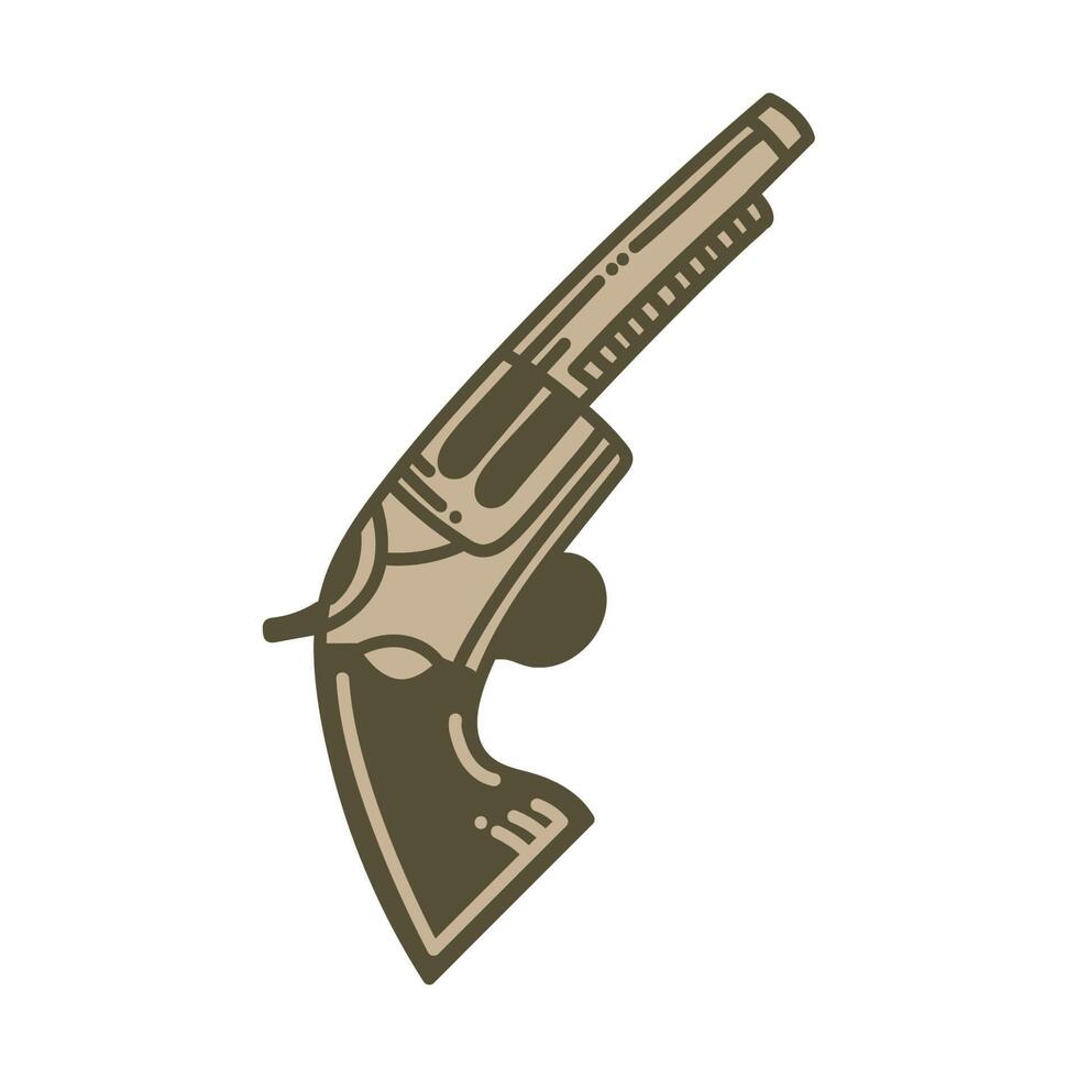 pistola arma estilo vintage vector