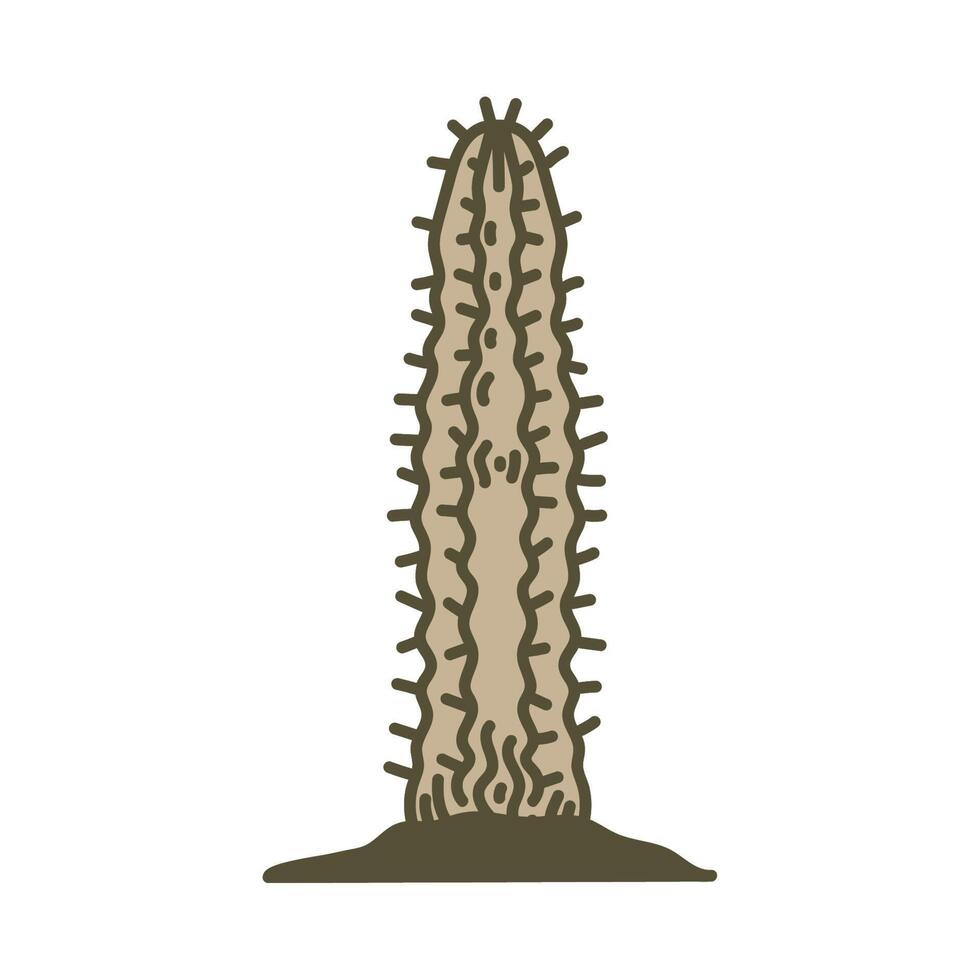 cactu plant vintage style vector