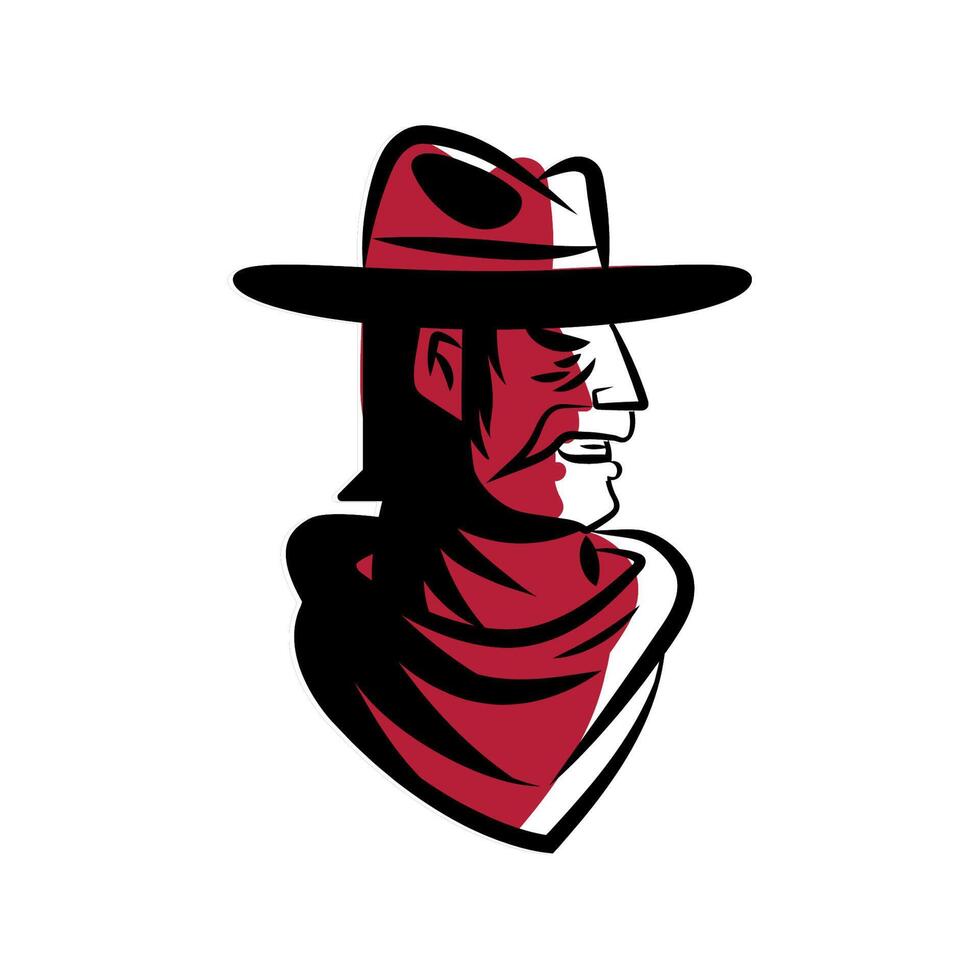 gunslinger bandit bearded vector