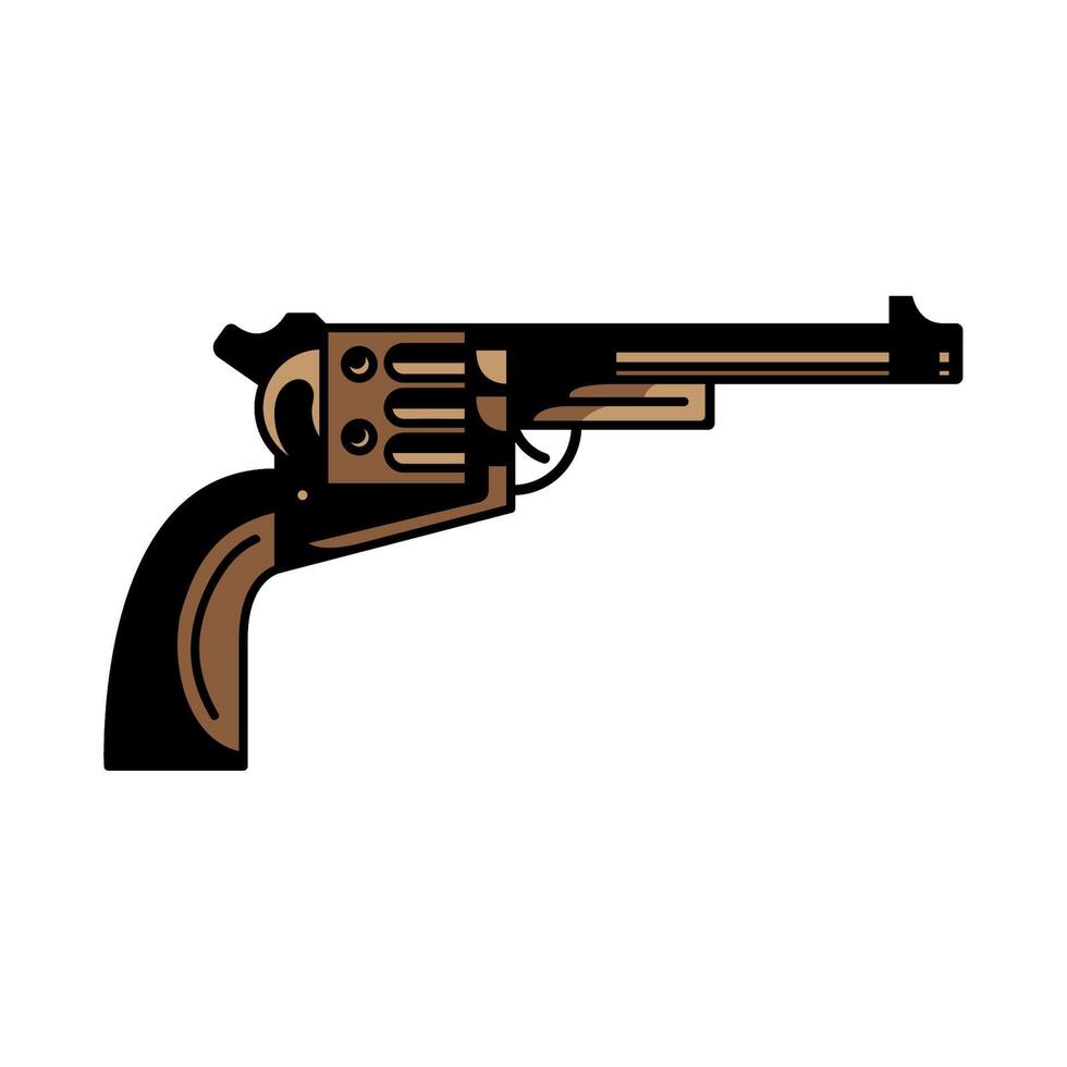 revolver gun weapon vector