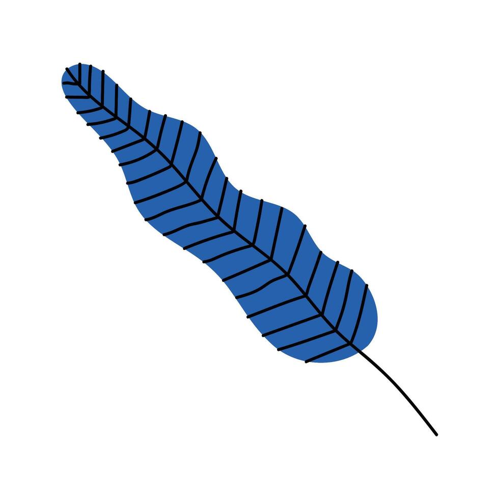 blue tropical leave vector
