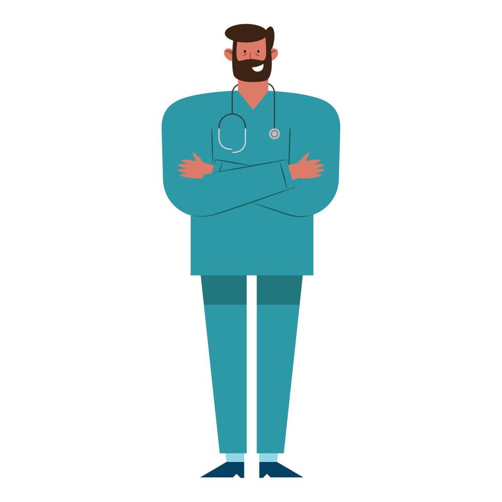 doctor with stethoscope vector